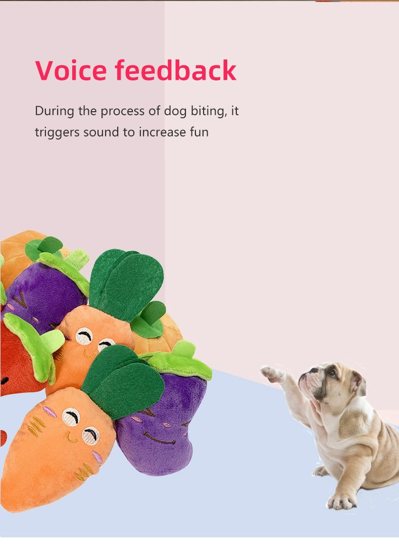 Voice feedback During the process of dog biting, ittriggers sound to increase fun