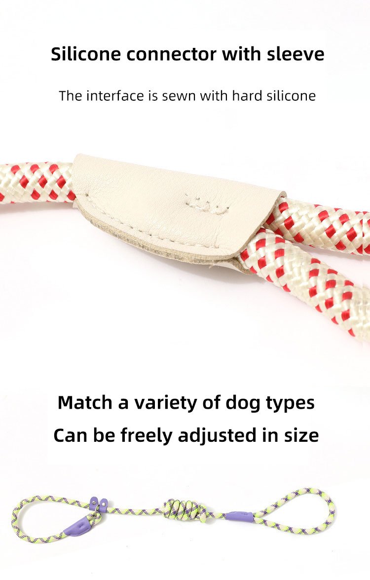 Silicone connector with sleeve The interface is sewn with hard silicone Match a variety of dog typesCan be freely adjusted in size