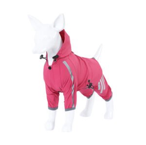 Adjustable dog four-legged raincoat, waterproof clothes for rainy days